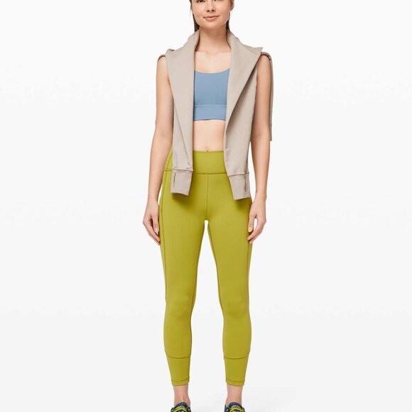 Lululemon•In Movement Tight 25" *Everlux•Golden Lime Yellow•LIKE NEW•4 - Picture 4 of 16